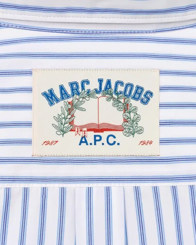 A.P.C. X Marc Jacobs randig skjorta