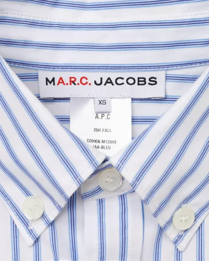 A.P.C. X Marc Jacobs randig skjorta