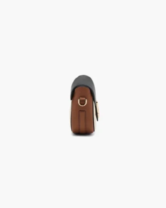 Colorblock Pebble Saddle Bag