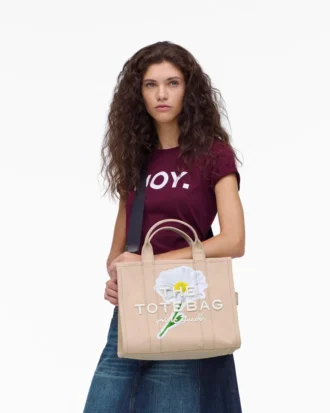 Daisy Script Canvas Medium Tote Bag
