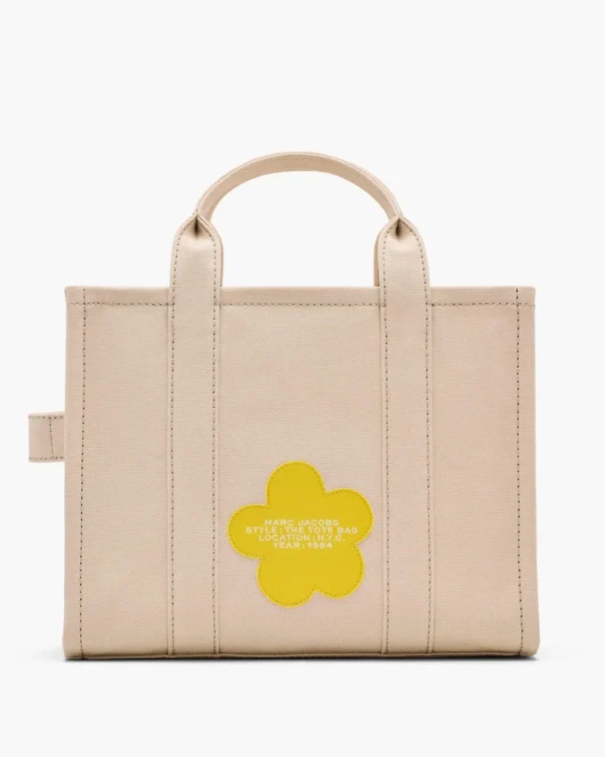 Daisy Script Canvas Medium Tote Bag Daisy Script Canvas Medium Tote Bag