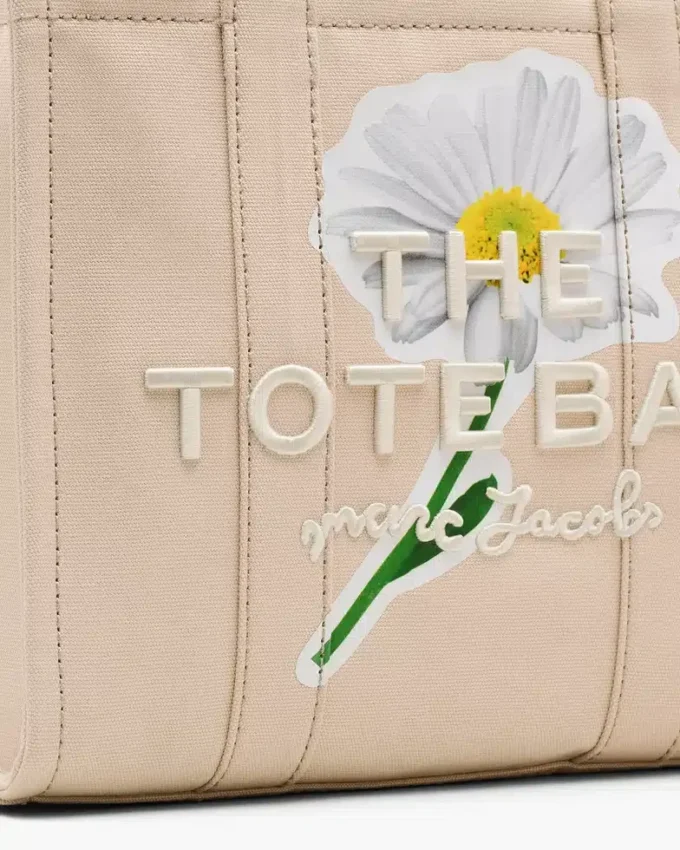 Daisy Script Canvas Medium Tote Bag Daisy Script Canvas Medium Tote Bag