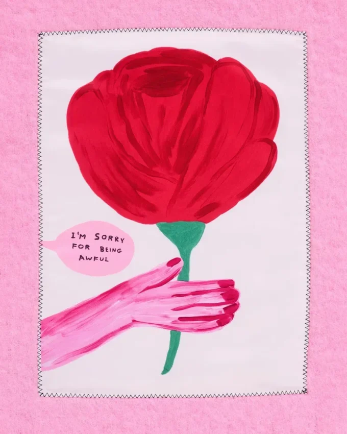 David Shrigley X Marc Jacobs Oh Rose Ullhalsduk David Shrigley X Marc Jacobs Oh Rose Ullhalsduk
