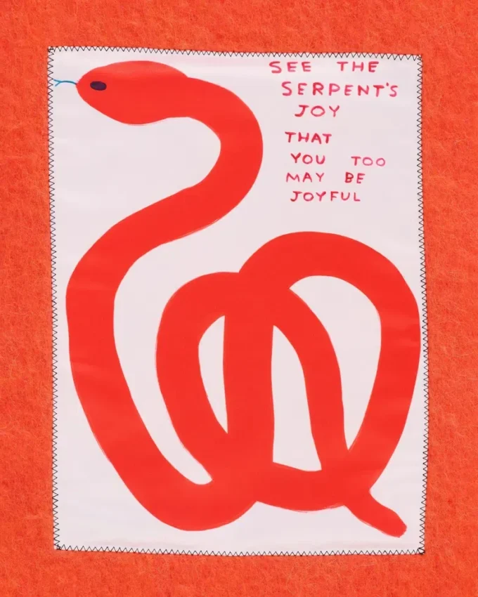 David Shrigley X Marc Jacobs Snake Wool Scarf David Shrigley X Marc Jacobs Snake Wool Scarf
