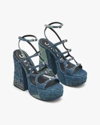 Den dekonstruerade denim Kiki-plattformsandalen