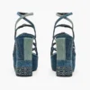 Den dekonstruerade denim Kiki-plattformsandalen Den dekonstruerade denim Kiki-plattformsandalen
