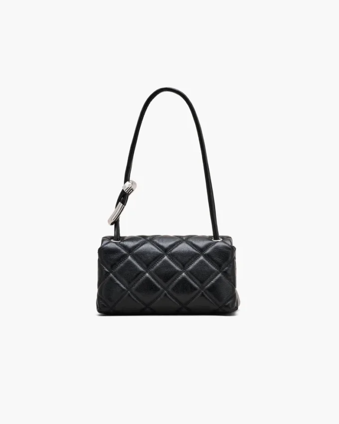 Den quiltade Mini Dual-axelväskan Den quiltade Mini Dual-axelväskan