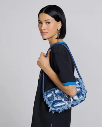 Denim axelväska