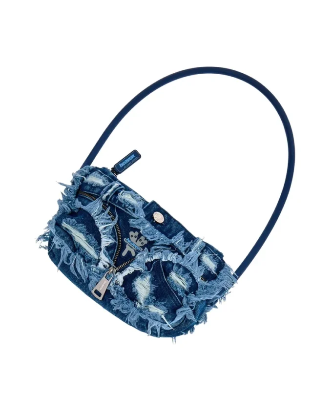Denim axelväska