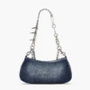 Faded Denim Charm-axelväska Faded Denim Charm-axelväska