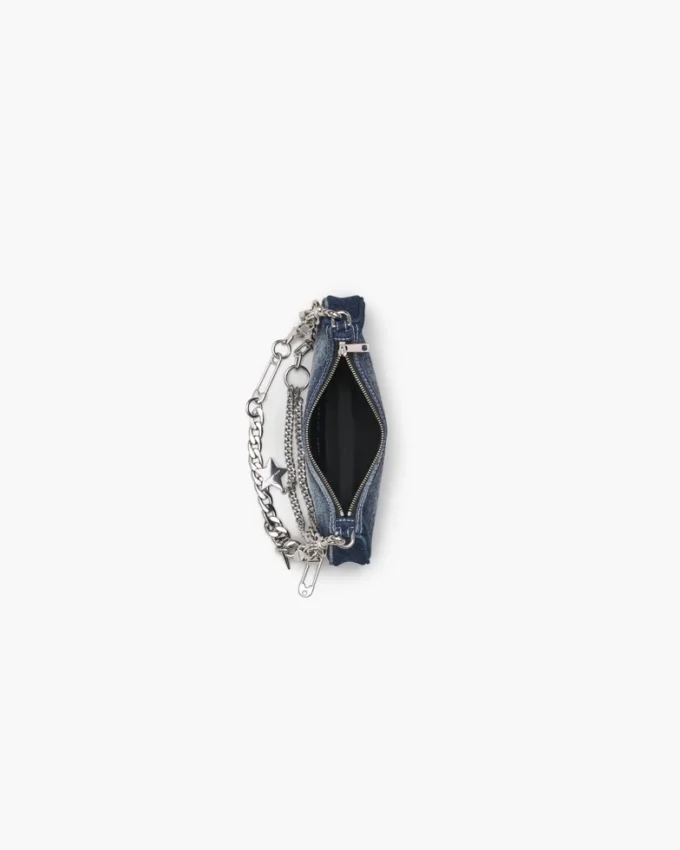 Faded Denim Charm-axelväska Faded Denim Charm-axelväska