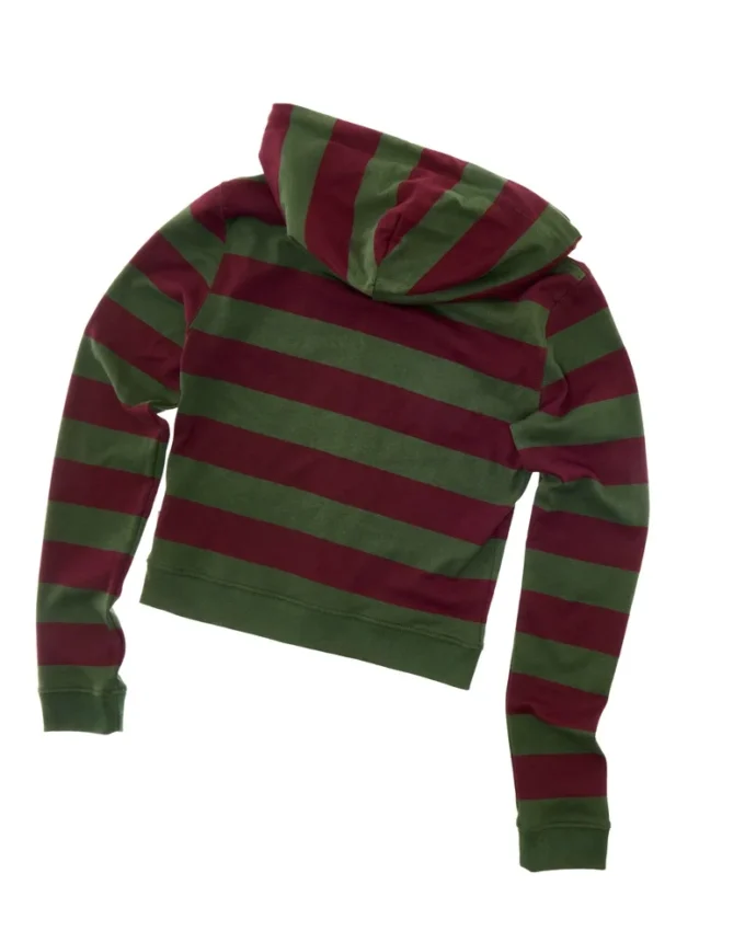 Fitted Stripe Zip-Up Hoodie
