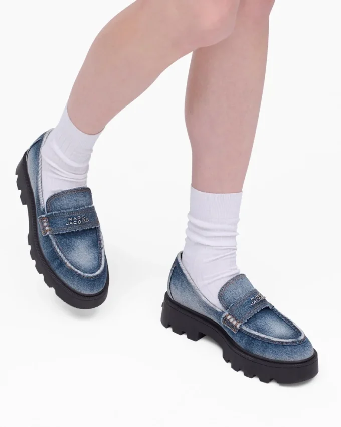 Frankie Loafer i blekt denim Frankie Loafer i blekt denim