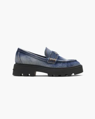 Frankie Loafer i blekt denim