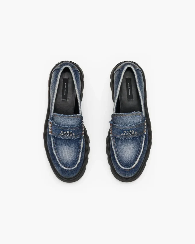 Frankie Loafer i blekt denim Frankie Loafer i blekt denim