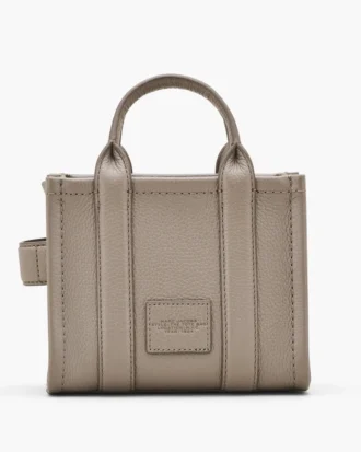 Läder Tote Bag med axelrem