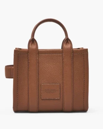 Läder Tote Bag med axelrem