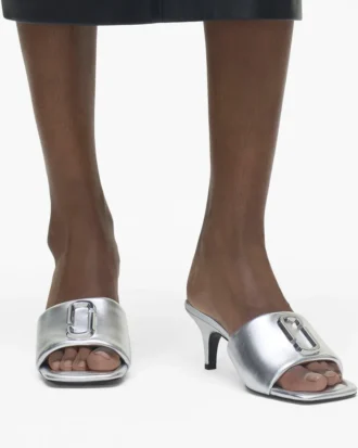 Metallic J Marc-sandaler med klack