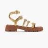 Metallic Leather Daisy Gladiator Sandal