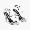 Metallic Leather Daisy Heel