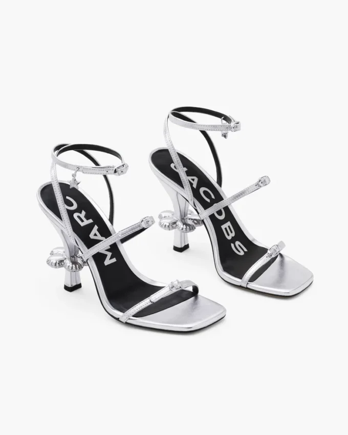 Metallic Leather Daisy Heel