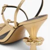 Metallic Leather Daisy Heel