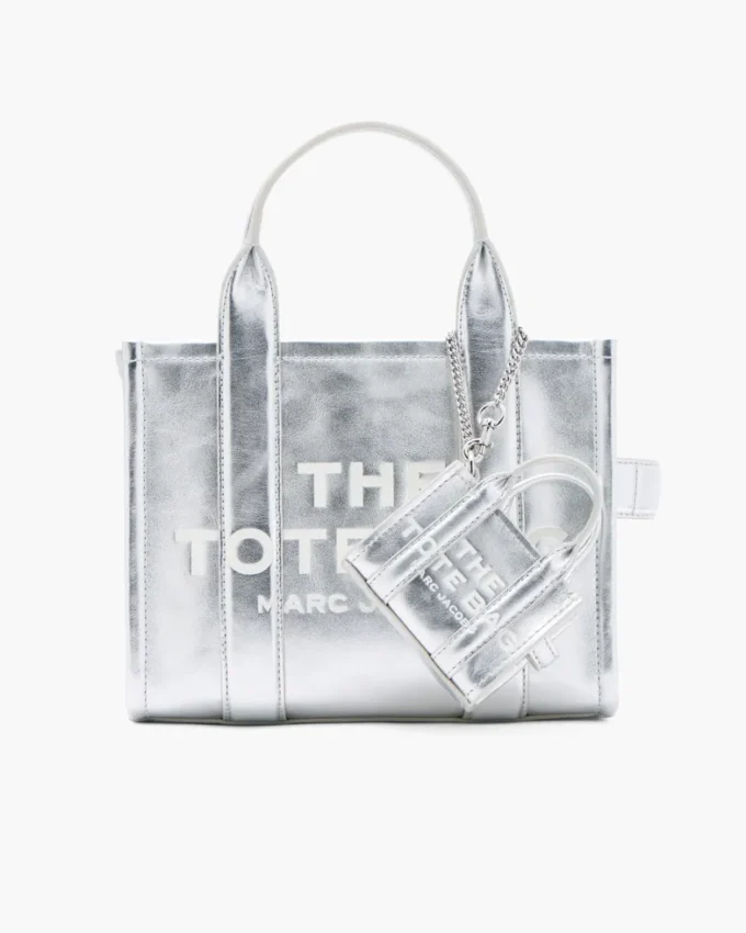 Metallic Leather Nano Tote Charm Metallic Leather Nano Tote Charm