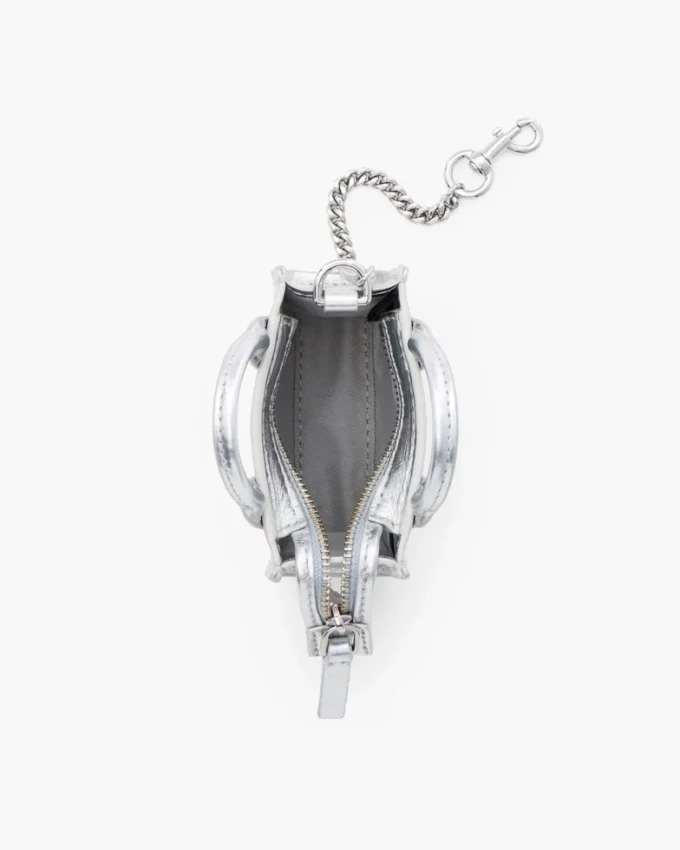Metallic Leather Nano Tote Charm Metallic Leather Nano Tote Charm