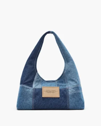Patchwork Denim Sack Bag
