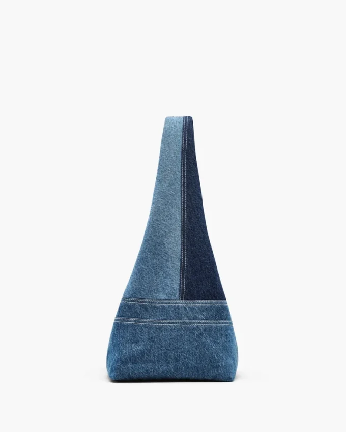Patchwork Denim Sack Bag