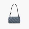 Quiltad mini-axelväska i denim