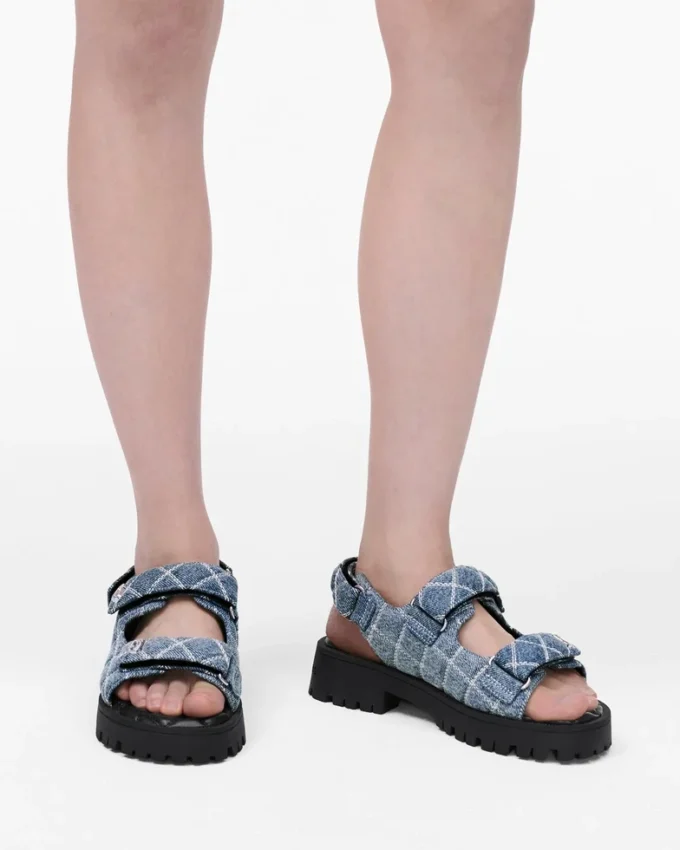 Quilted Denim Sunny Sandal