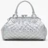 Re-Edition Quilted Metallic Leather Stam Bag Re-Edition Quilted Metallic Leather Stam Bag