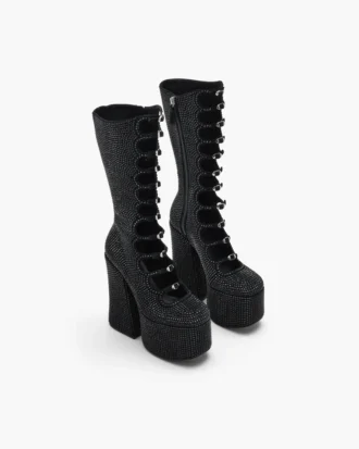 Rhinestone Kiki knähöga stövlar