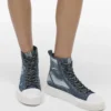 Rip And Repair Denim High Top Sneaker