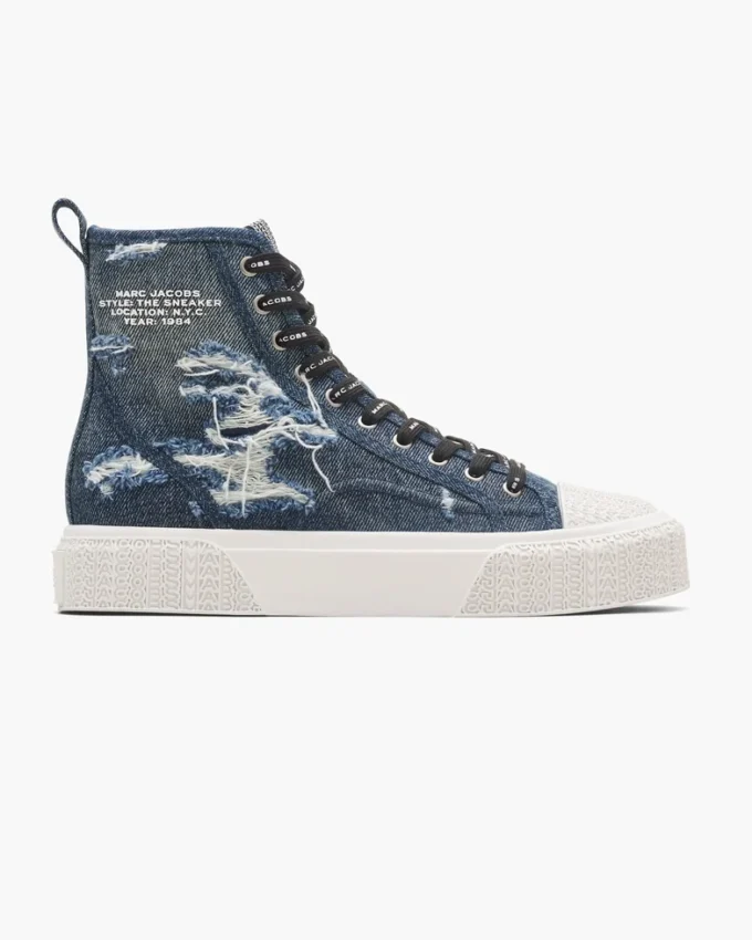 Rip And Repair Denim High Top Sneaker