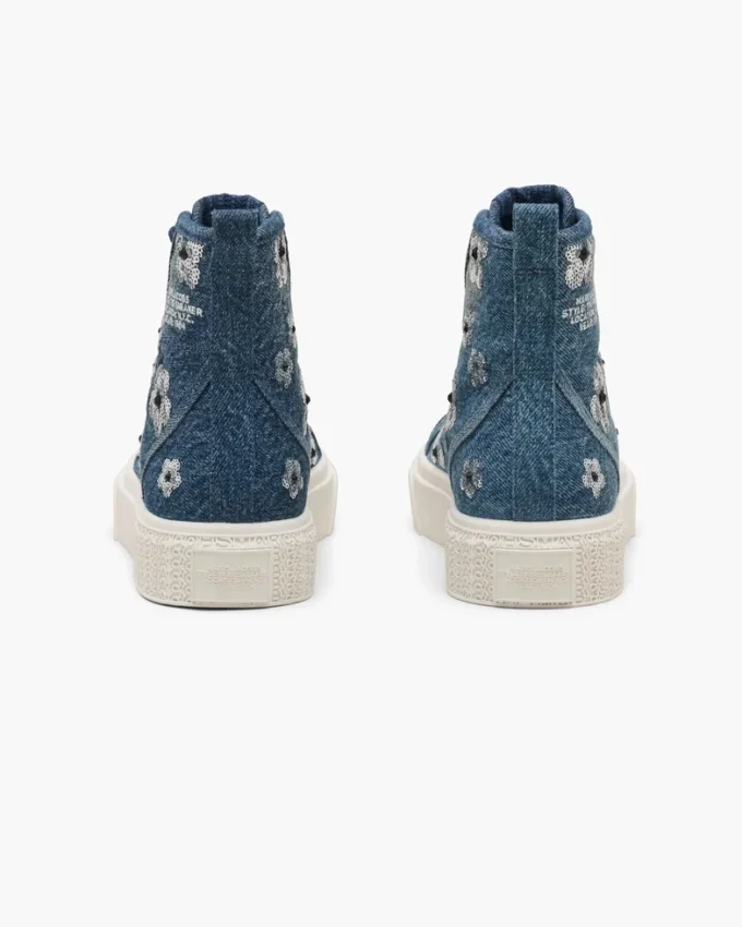 Sequin Daisy Denim High Top Sneaker Sequin Daisy Denim High Top Sneaker