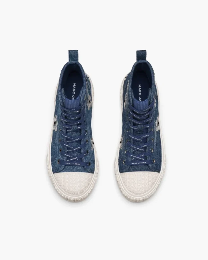 Sequin Daisy Denim High Top Sneaker Sequin Daisy Denim High Top Sneaker