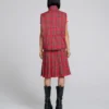 Tartan-pufferväst