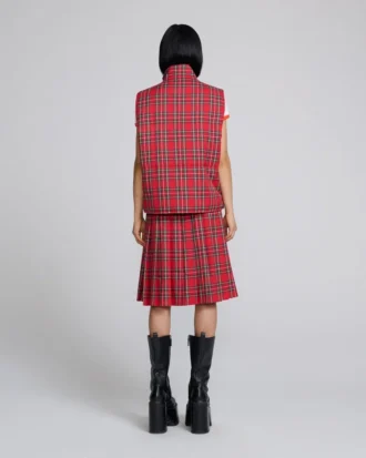 Tartan-pufferväst