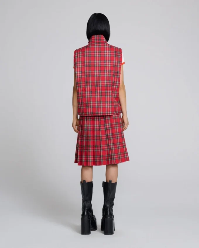 Tartan-pufferväst