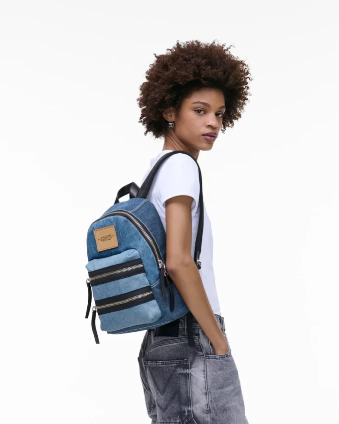 The Biker Colorblock Denim Medium ryggsäck