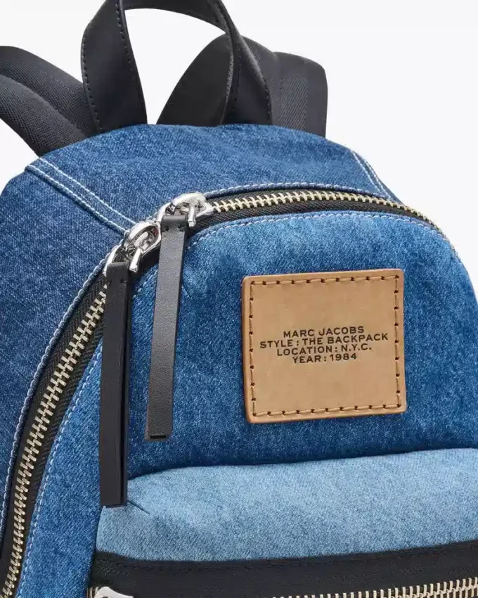 The Biker Colorblock Denim Medium ryggsäck