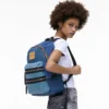 The Biker Colorblock Denim Stor ryggsäck
