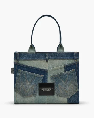 The deconstructed large Tote Bag in denim