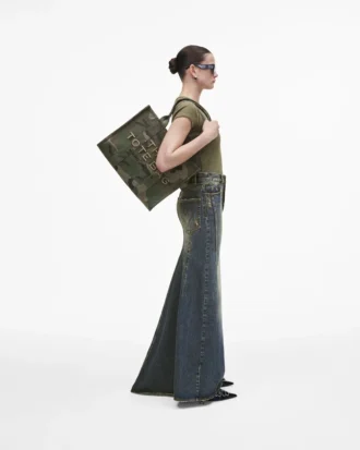 The large Tote Bag in camo jacquard