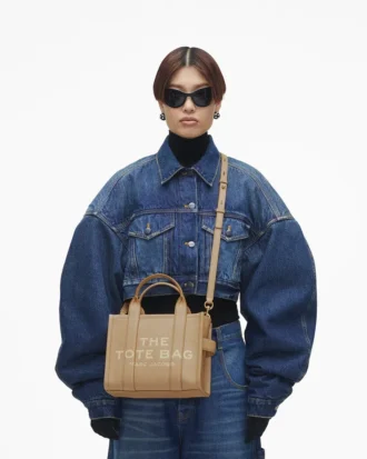 The lilla läder Tote Bag
