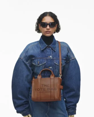The lilla läder Tote Bag