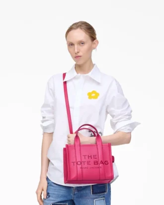 The lilla läder Tote Bag