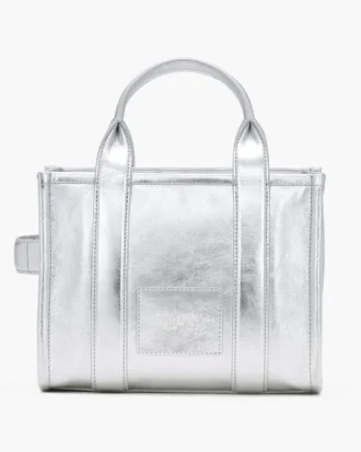 The metalliska läder Tote Bag